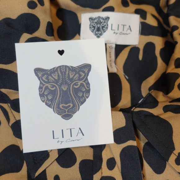 REVOLVE Lita by Ciara Jumpsuit Chetah Belted long pants Women’s size XS $398 NWT - Picture 9 of 14